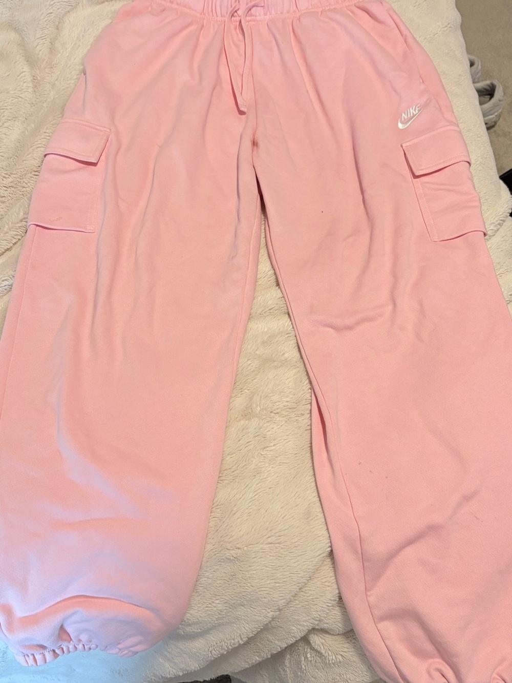 Nike Kids Light Pink Cargo Jogger Sweatpants